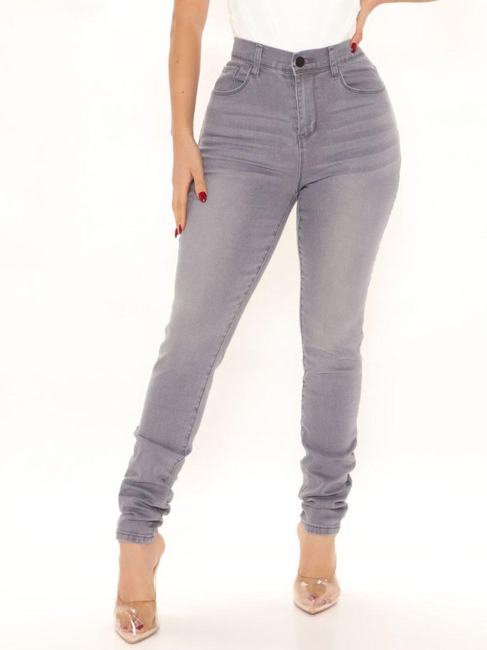 NWT Fashion Nova Gray Skinny Jeans